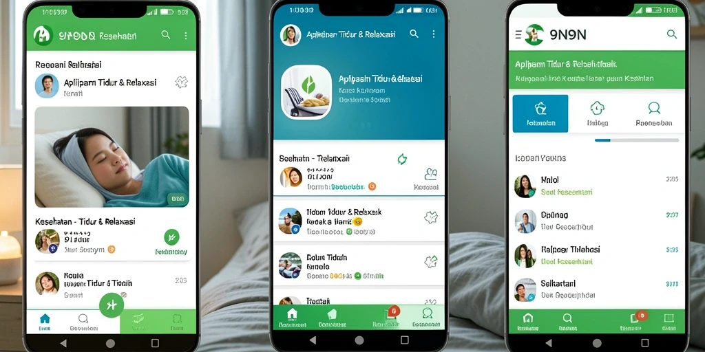 Tampilan antarmuka aplikasi 9N9N yang menenangkan dan user-friendly.