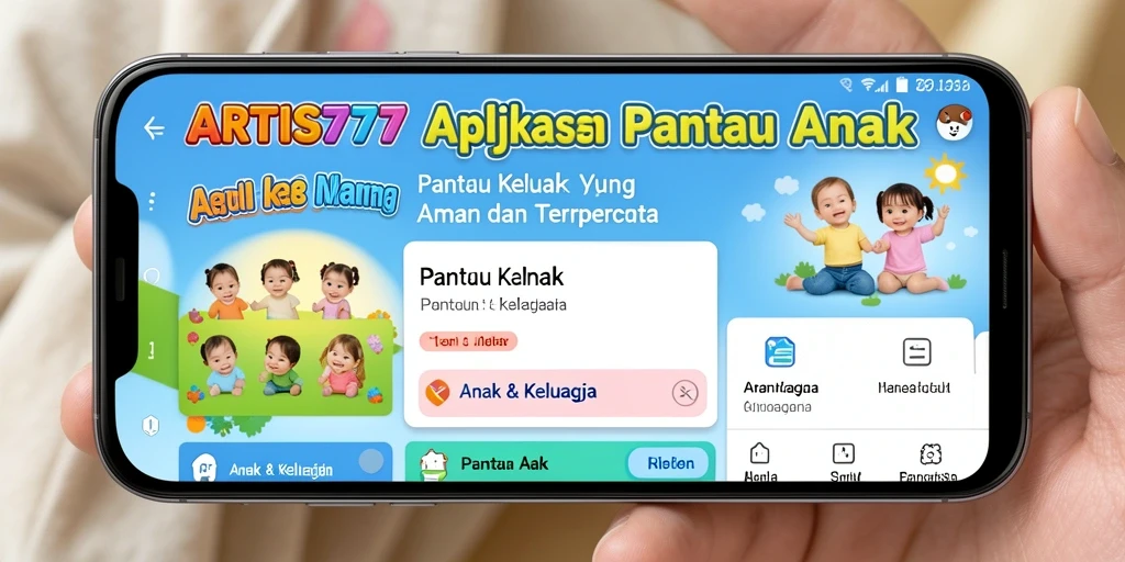 Tampilan antarmuka ARTIS777 yang ramah pengguna untuk memantau anak.