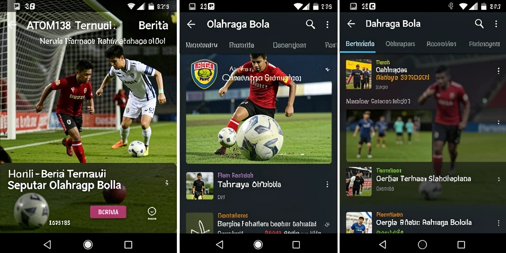 Tampilan antarmuka ATOM138 yang menarik dan mudah digunakan untuk berita olahraga bola.