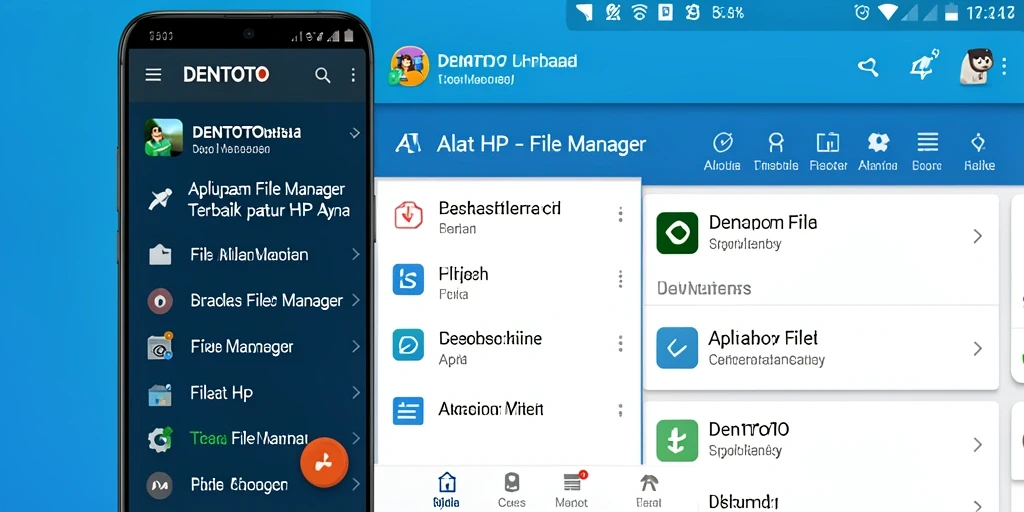Antarmuka DENTOTO yang user-friendly dan fungsional sebagai File Manager.