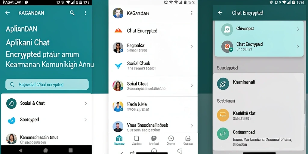 Antarmuka KAGANDAN dengan fitur chat yang aman dan praktis.