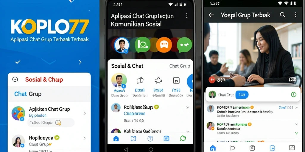 Antarmuka KOPLO77 menampilkan fitur Chat Grup yang menarik dan mudah digunakan.