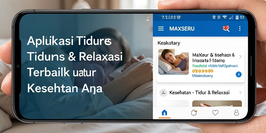 Antarmuka MAXSERU yang menenangkan dan intuitif untuk tidur yang lebih baik.